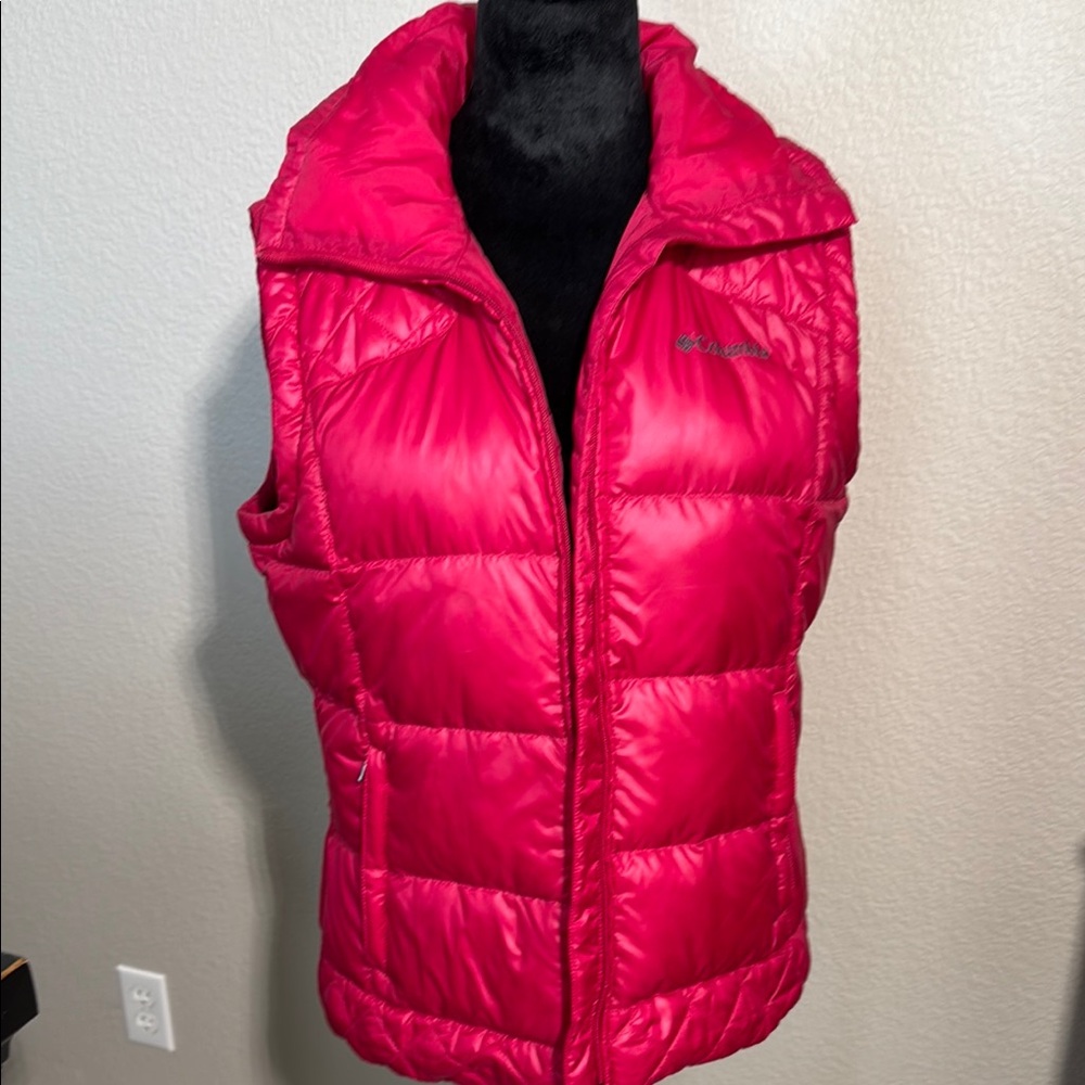 Women's Red Puffer Vest